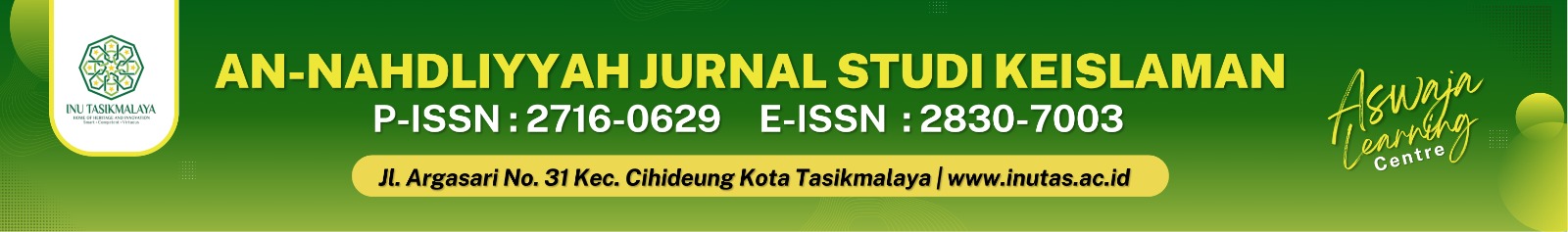 An-Nahdliyyah Jurnal Studi Keislaman
